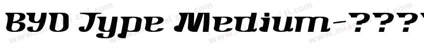 BYD Type Medium字体转换